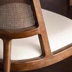 Retro Woven Rattan Armless Dining Chair  - image 6
