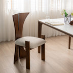 Walnut High-back Armless Dining Chair - image 0