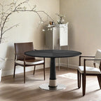  Solid Wood Tabletop Dining Table With Mental Base - image 6