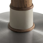  Solid Wood Tabletop Dining Table With Mental Base - image 9