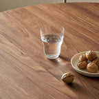 Modern Solid Wood Dining Table With Stainless Steel Base - image 5