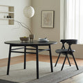 Modern Four-legged Solid Wood Round Table - Black - image 0