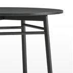 Modern Four-legged Solid Wood Round Table - image 8
