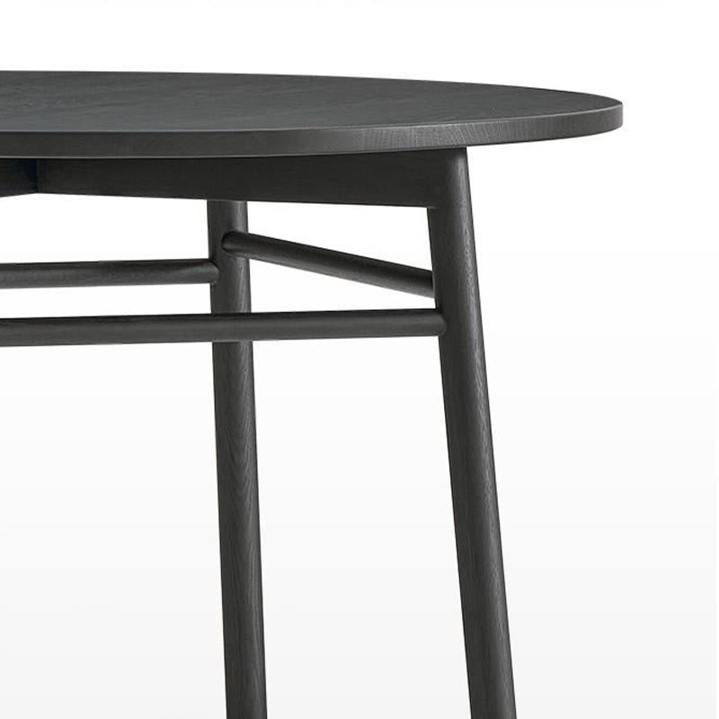 Modern Four-legged Solid Wood Round Table - image 8