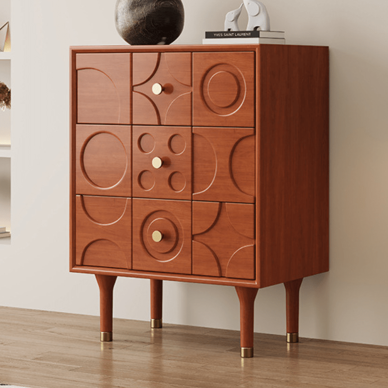 Carved Solid Wood Bedside Table - image 2