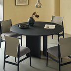 Semicircular Base Design Solid Wood Dining Table - image 2