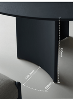 Semicircular Base Design Solid Wood Dining Table - image 6