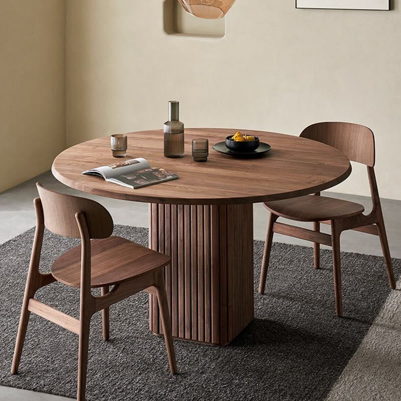 Doric Order Base Solid Wood Dining Table