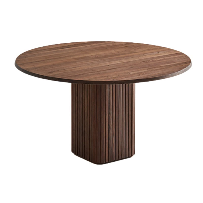 Doric Order Base Solid Wood Dining Table