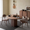 Doric Order Base Solid Wood Dining Table - Walnut - W47.24" x D47.24" x H29.53" - image 0