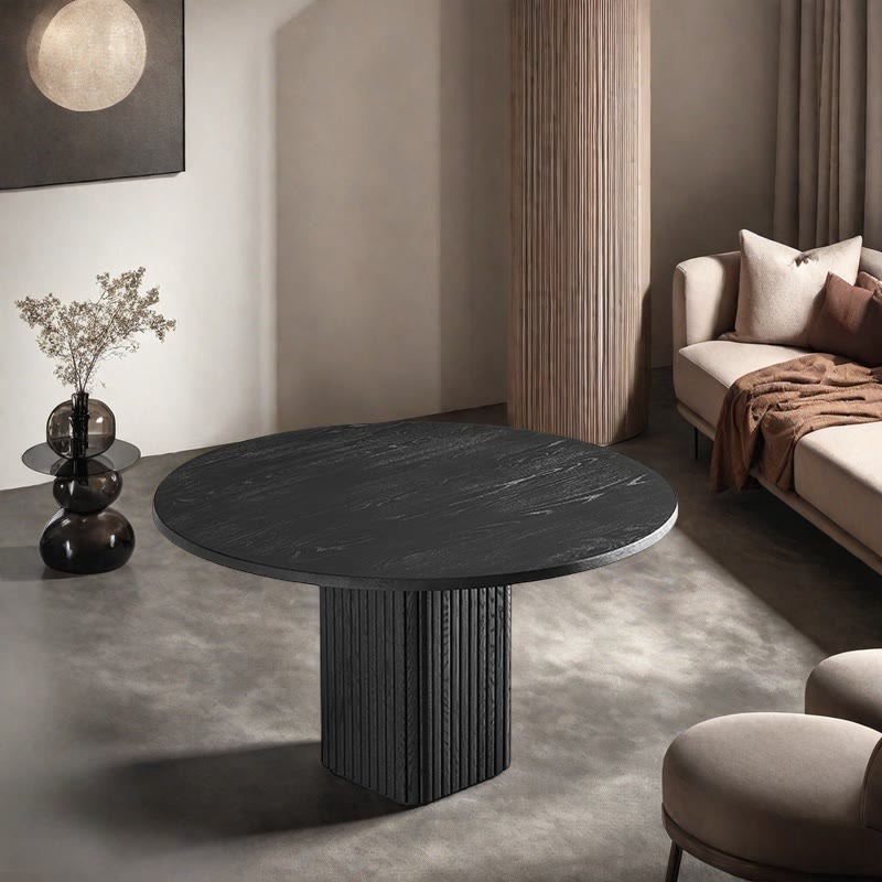 Doric Order Base Solid Wood Dining Table - image 6