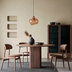 Doric Order Base Solid Wood Dining Table - image 4