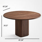 Doric Order Base Solid Wood Dining Table - image 11