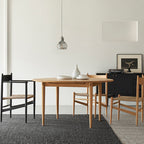 Round Four-legged Solid Wood Dining Table - image 5