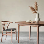 Round Four-legged Solid Wood Dining Table - image 6