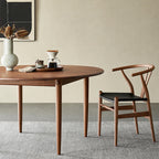 Round Four-legged Solid Wood Dining Table - image 3