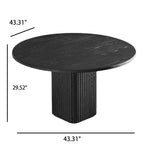 Doric Order Base Solid Wood Dining Table - image 12