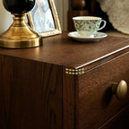 Solid Wood Rustic Style Nightstand End Table - image 9