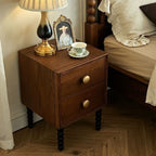 Solid Wood Rustic Style Nightstand End Table - image 2