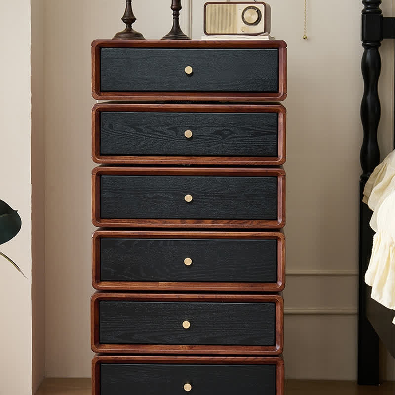 Solid Wood Rotatable Drawers Nightstand End Table - image 5