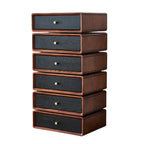 Solid Wood Rotatable Drawers Nightstand End Table - image 1