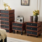 Solid Wood Rotatable Drawers Nightstand End Table - image 2