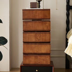 Solid Wood Rotatable Drawers Nightstand End Table - image 6