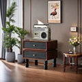 Solid Wood Rotatable Drawers Nightstand End Table - 2× 2 Drawers - image 14