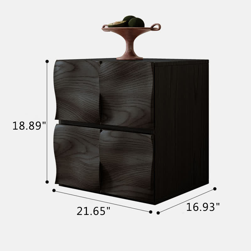 Solid Wood Mid-Century Combination Cabinet Nightstand - image 5