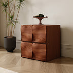 Solid Wood Mid-Century Combination Cabinet Nightstand - 2× Medieval - image 6