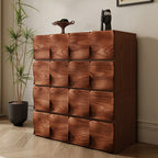 Solid Wood Mid-Century Combination Cabinet Nightstand - image 7