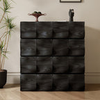 Solid Wood Mid-Century Combination Cabinet Nightstand - image 2