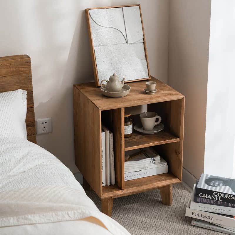 Solid Wood Nightstand Storage Cabinet - image 2