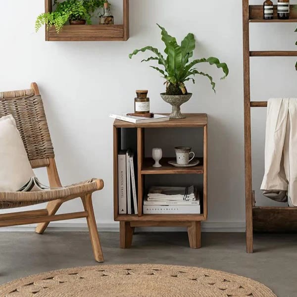 Solid Wood Nightstand Storage Cabinet - image 3