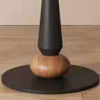Geometric Base Solid Wood Dining Table - image 7