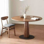 Solid Wood Dining Table With Three-dimensional Column Legs - image 3