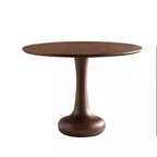 Hourglass-shaped Base Solid Wood Round Dining Table - image 1