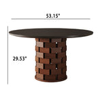 Building Block-shaped Base Stonetop Dining Table - image 8