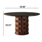 Building Block-shaped Base Stonetop Dining Table - image 9