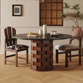 Building Block-shaped Base Stonetop Dining Table