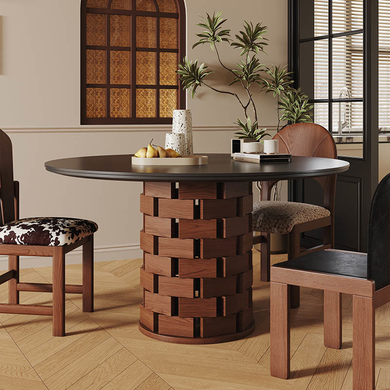 Building Block-shaped Base Stonetop Dining Table - image 4