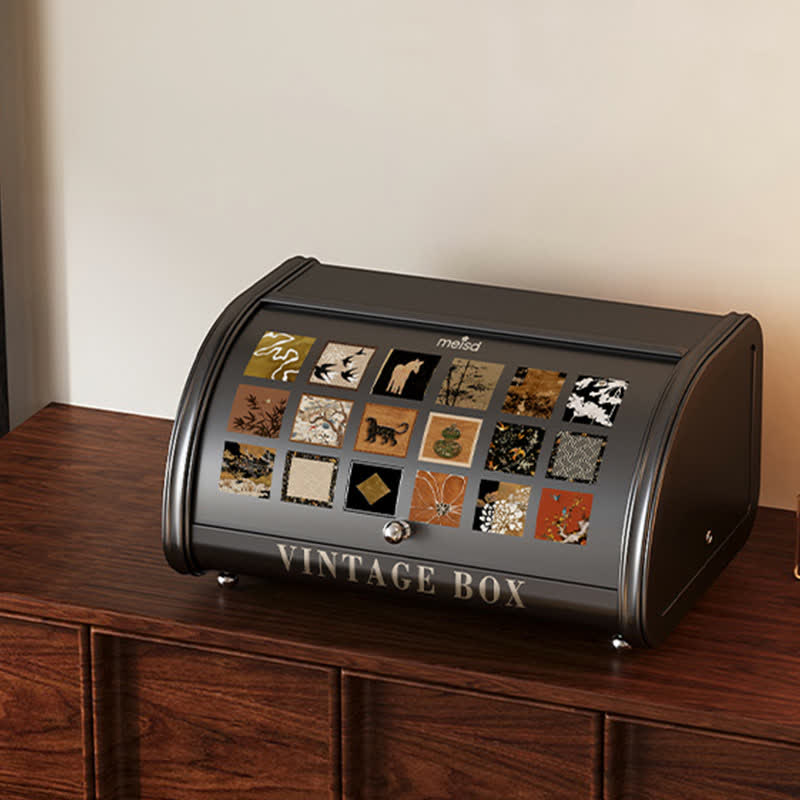 Retro Print Desktop Storage Cabinet - B - 1Layer-L - image 9