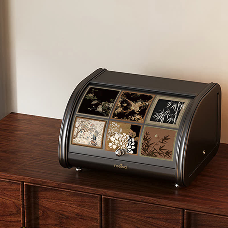 Retro Print Desktop Storage Cabinet - A - 1Layer-M - image 5