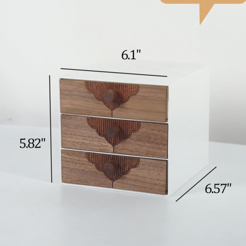 Desktop Solid Wood Drawers Storage Cabinet - 3 drawers - image 15