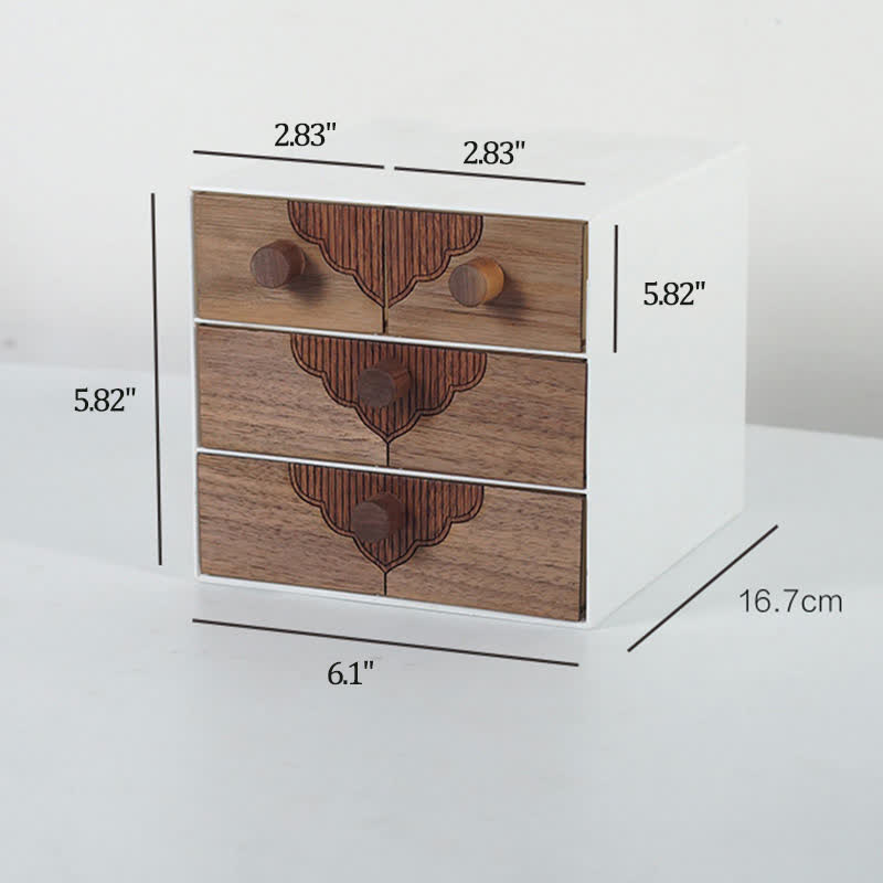 Desktop Solid Wood Drawers Storage Cabinet - 4 drawers - image 18