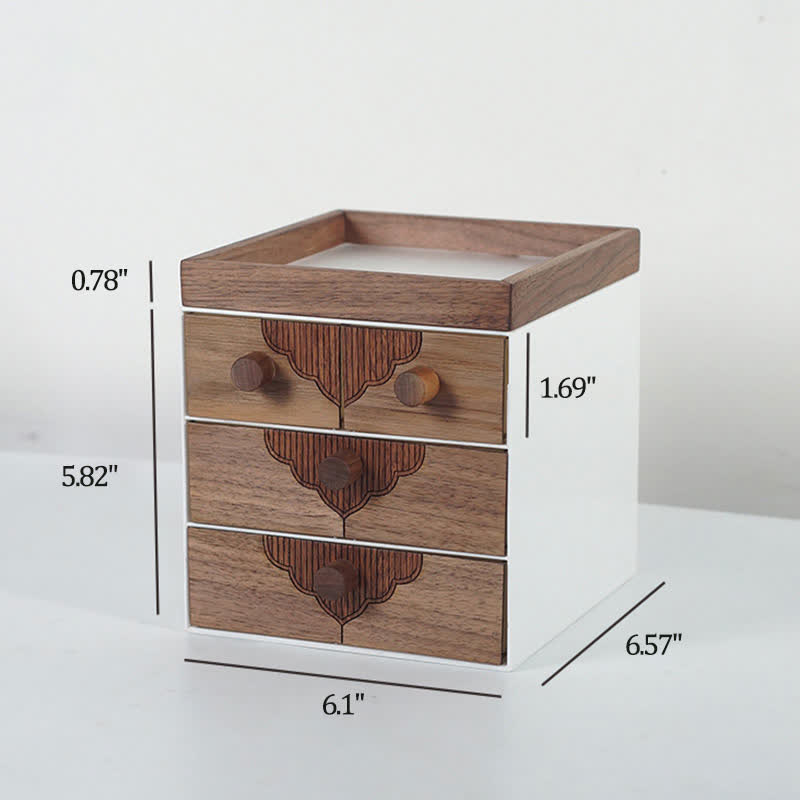 Desktop Solid Wood Drawers Storage Cabinet - image 19