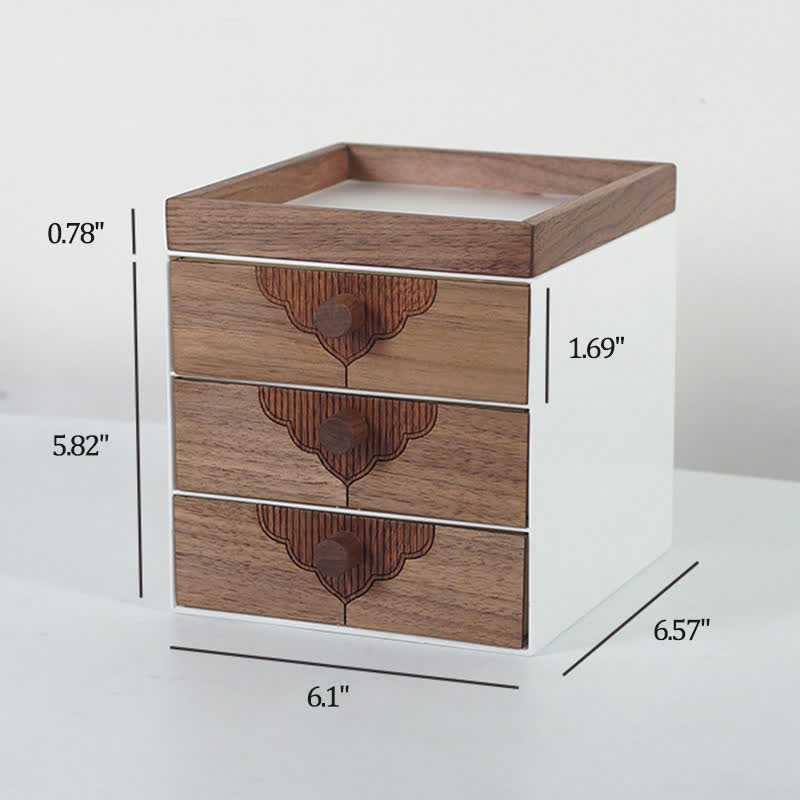 Desktop Solid Wood Drawers Storage Cabinet - image 16