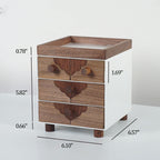 Desktop Solid Wood Drawers Storage Cabinet - 4 drawers+ wood leg+tray - image 20