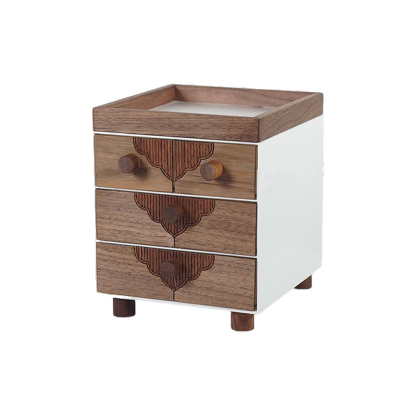 Desktop Solid Wood Drawers Storage Cabinet - image 1