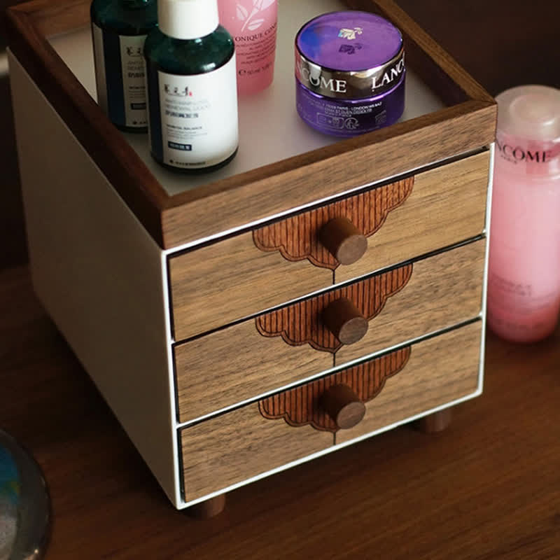 Desktop Solid Wood Drawers Storage Cabinet - image 7